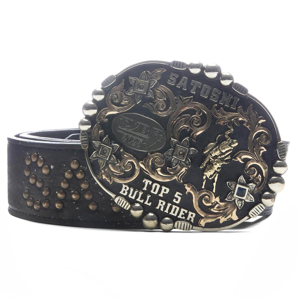 Top 5 Bull Rider Studded Belt - Black