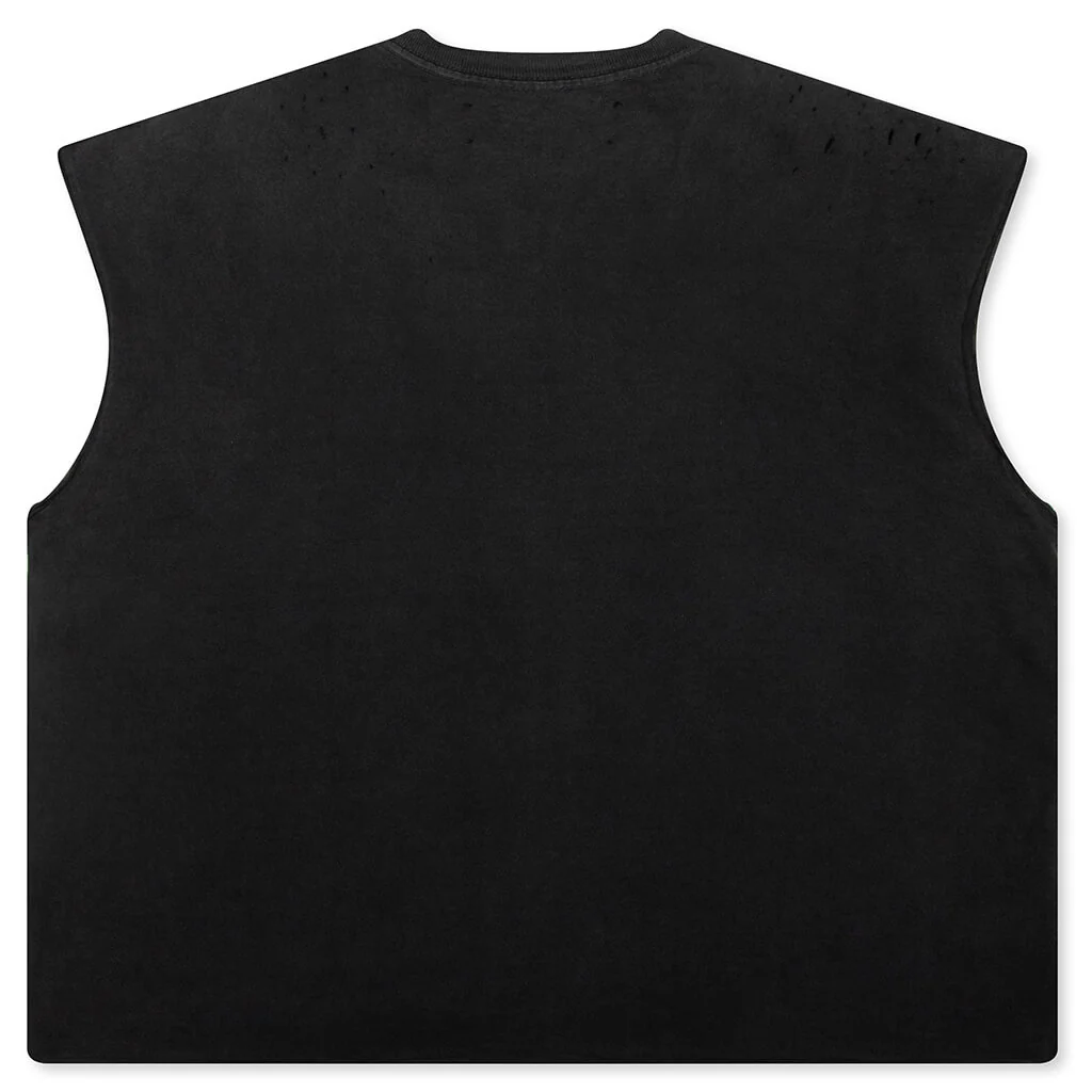 Worldwide Cut Off Tee - Washed Black - Image 2