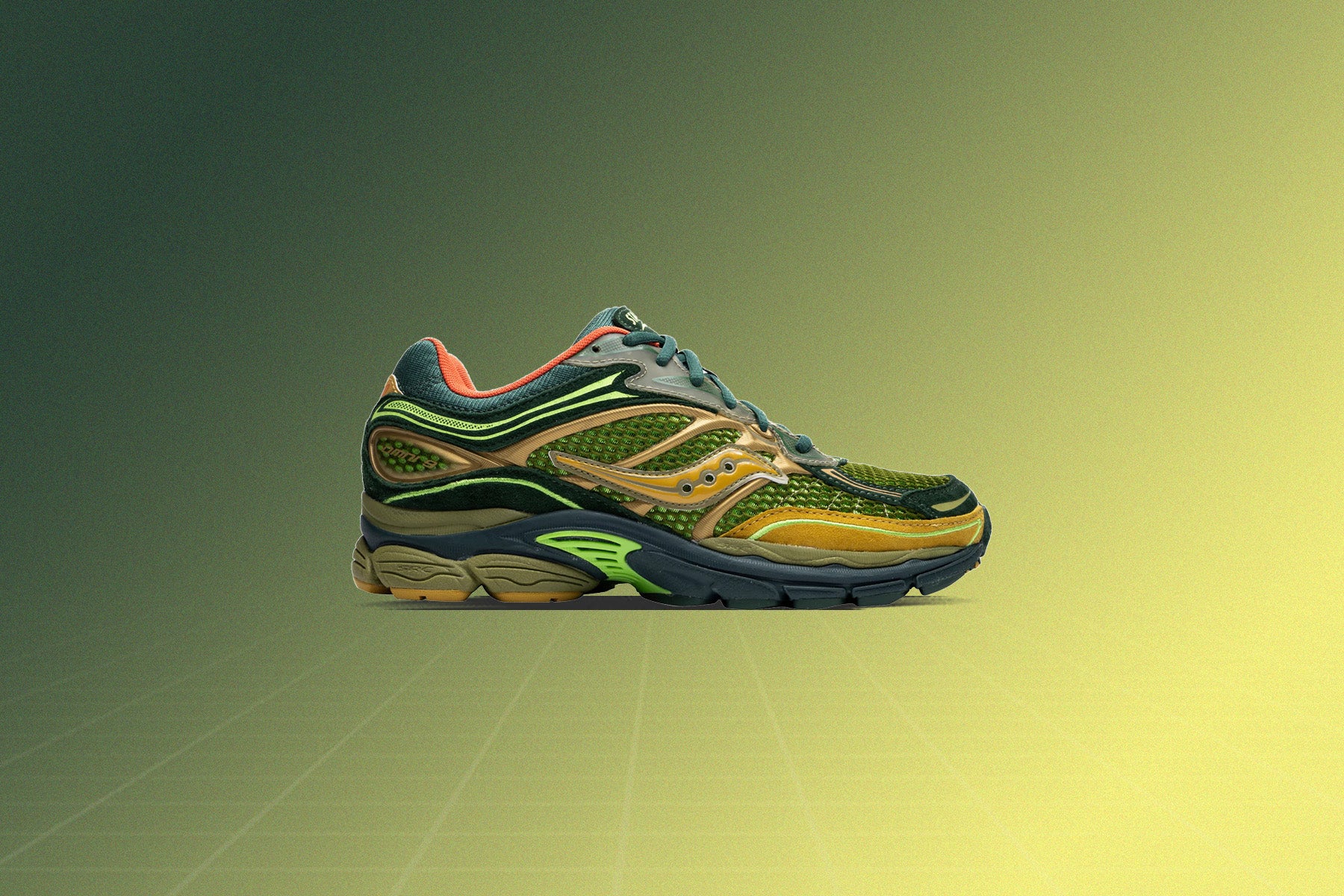 Saucony x Starcow Progrid Omni 9 - Green/Orange - Image 5