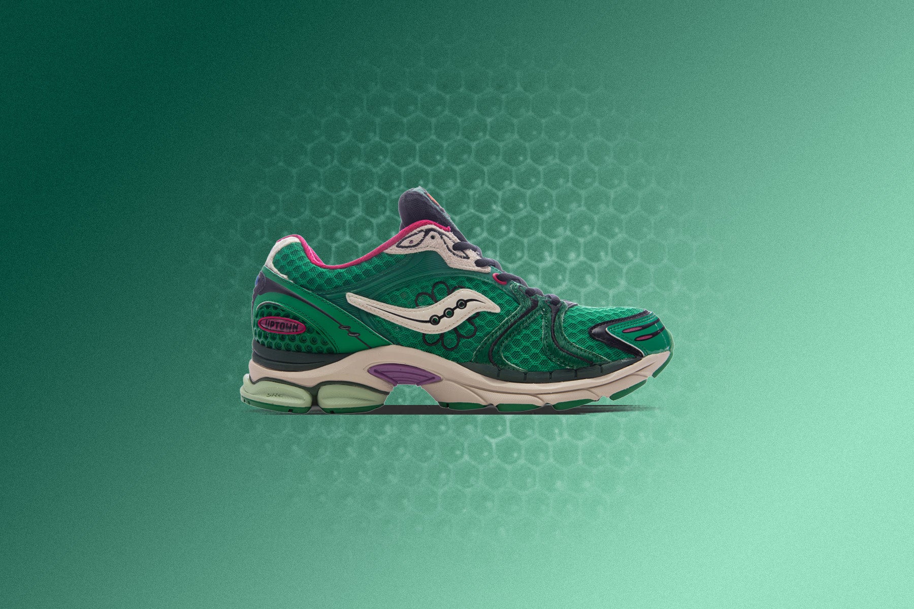 Saucony x Jae Tips Progrid Triumph 4 'Sugar Maple' - Fern/Fern - Image 5