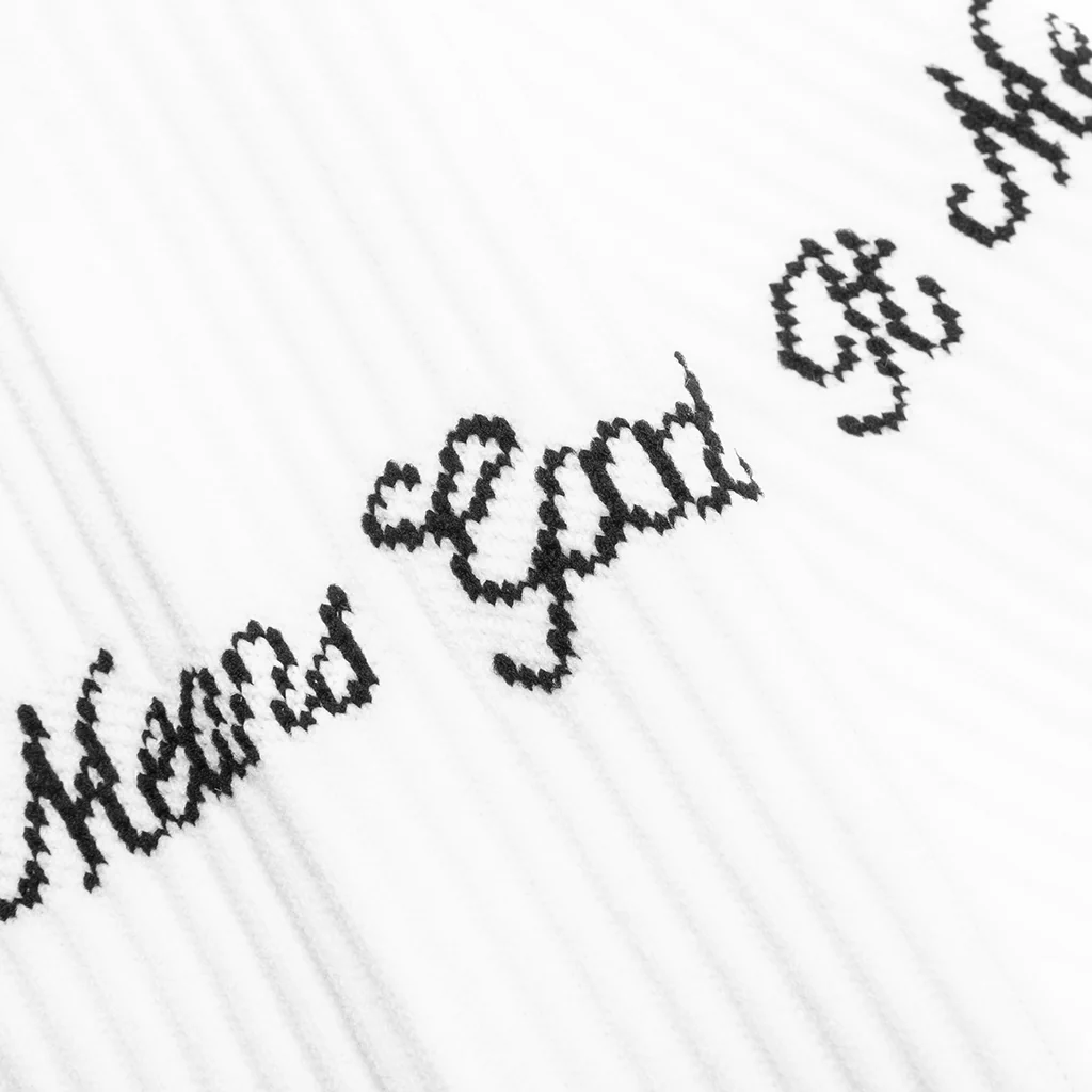 Script Logo Socks - White - Image 2
