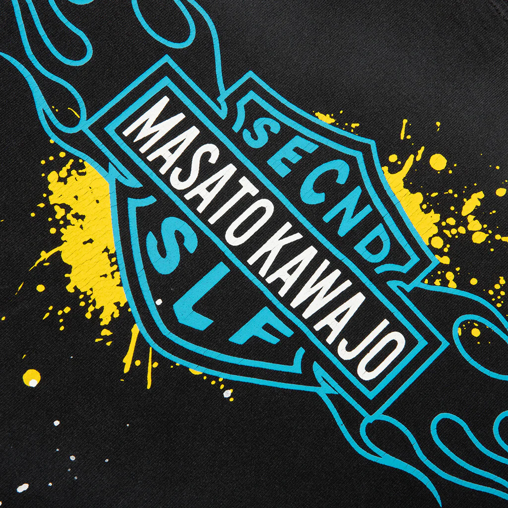SeCND SLF x Masata Kawajo Firestorm Vintage L/S - Black/Blue - Image 3