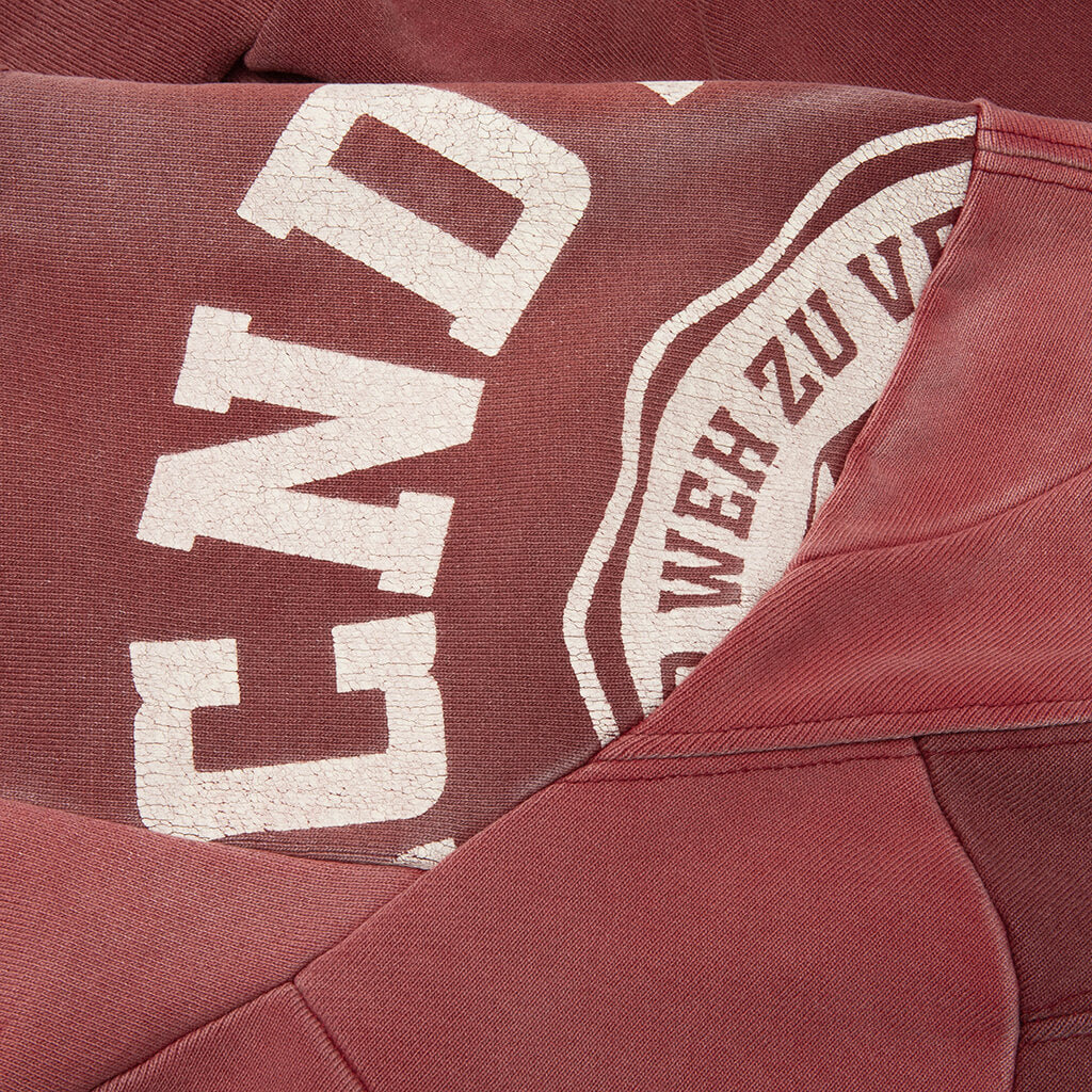 University Patchwork Crewneck - Red - Image 4