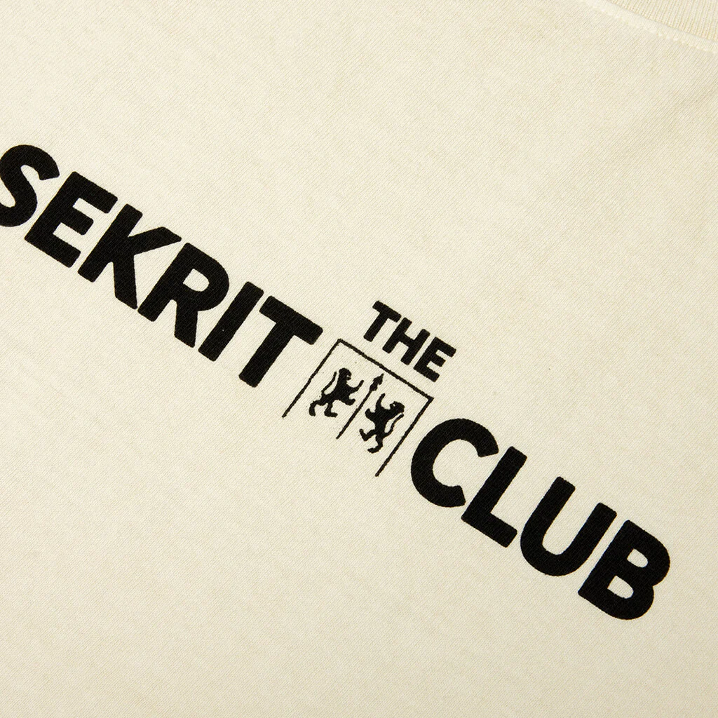 SEKRIT Club T-Shirt - Dirty White - Image 3