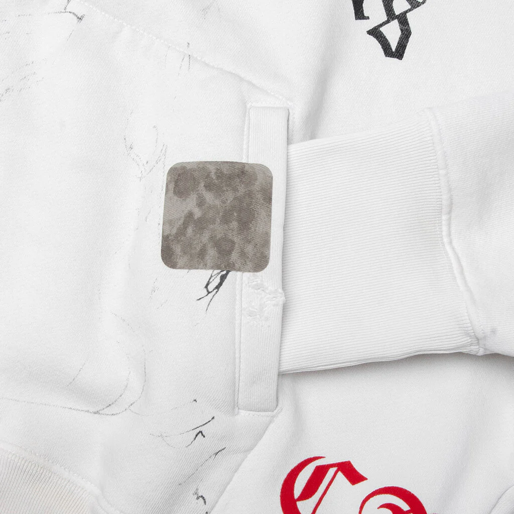 Stamp Zip-Up Hoodie - Vintage White - Image 4
