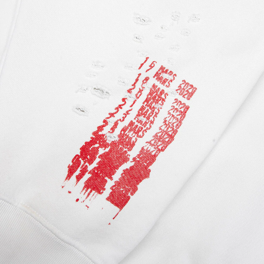 Stamp Zip-Up Hoodie - Vintage White - Image 5