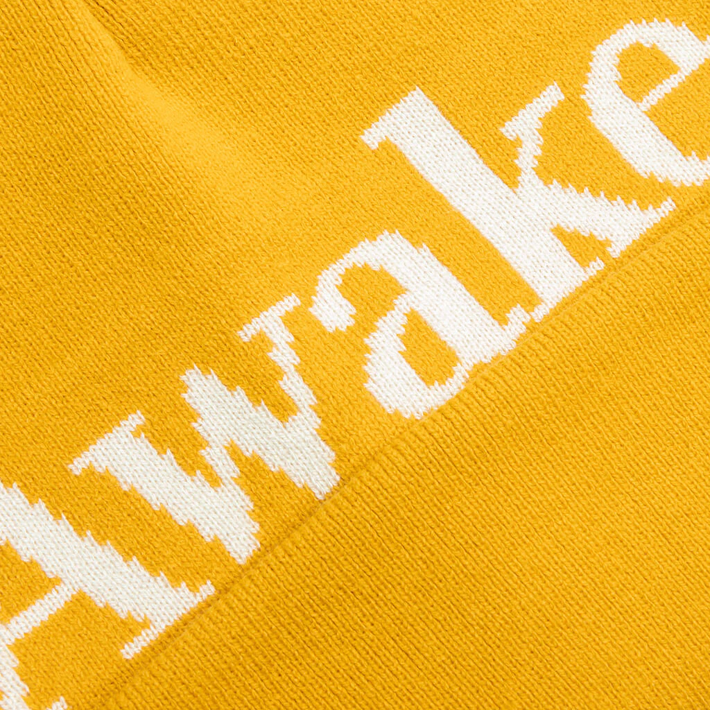 Serif Logo Beanie - Saffron - Image 2