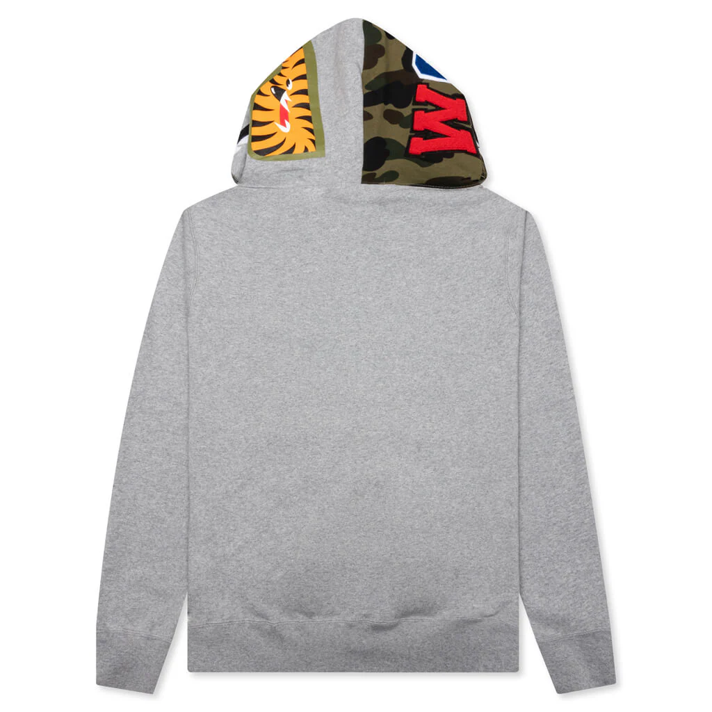 Shark Full Zip Hoodie - Grey - Image 2