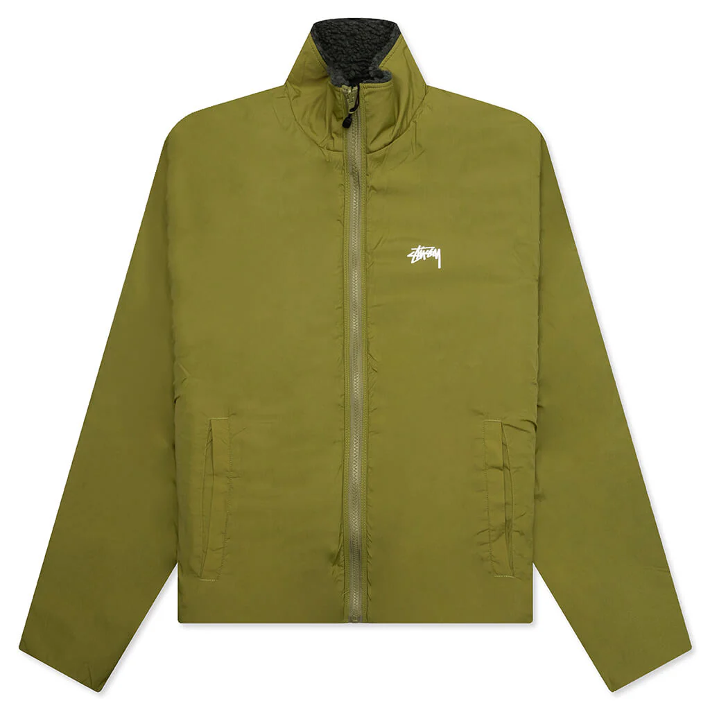 Sherpa Reversible Jacket - Dark Green - Image 3