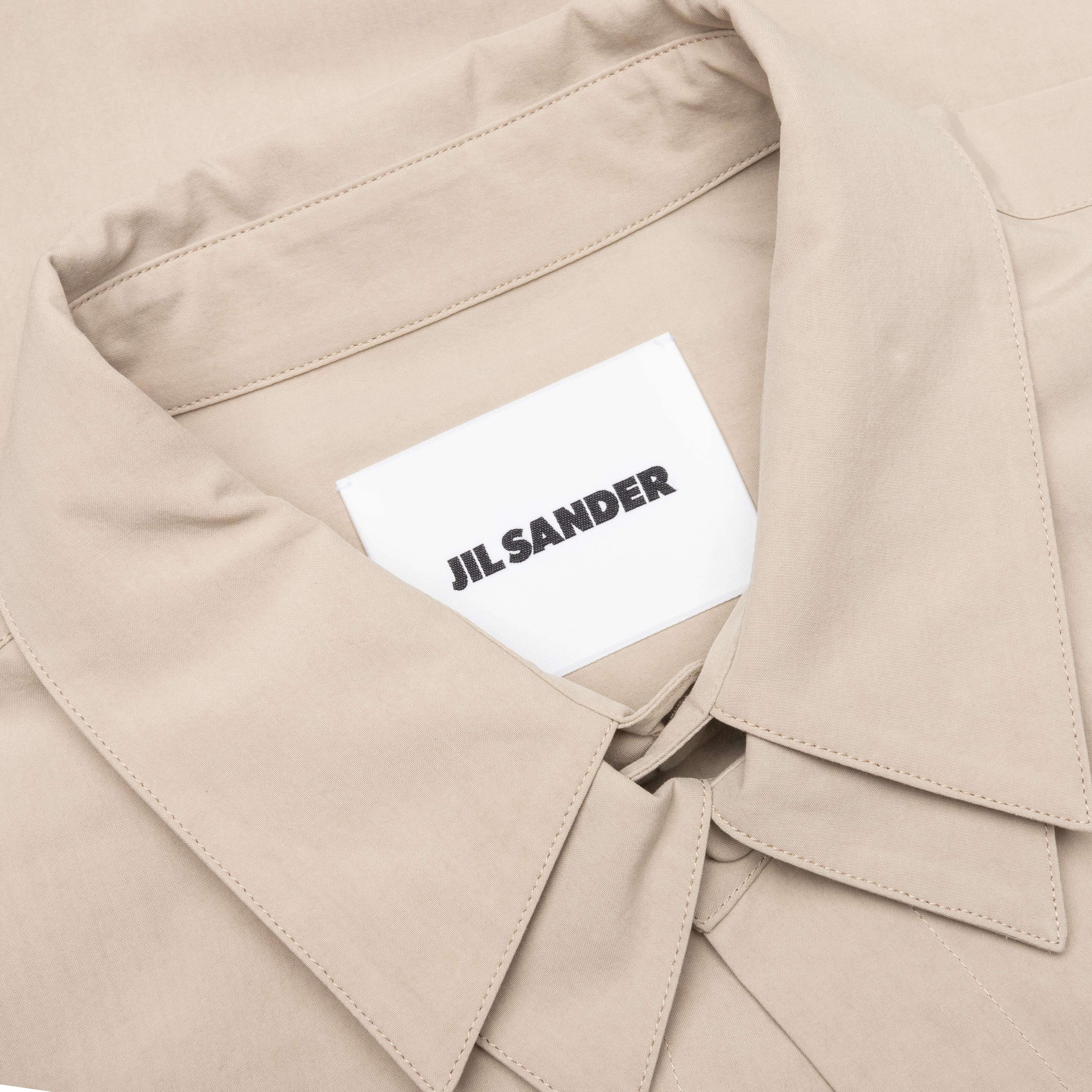 Double Layer Cotton Poplin Shirt - Powder Green - Image 3