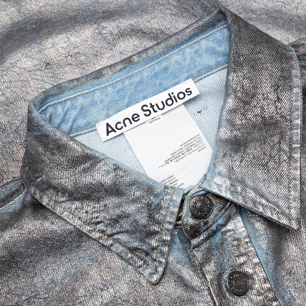 Denim Shirt - Silver/Blue - Image 3