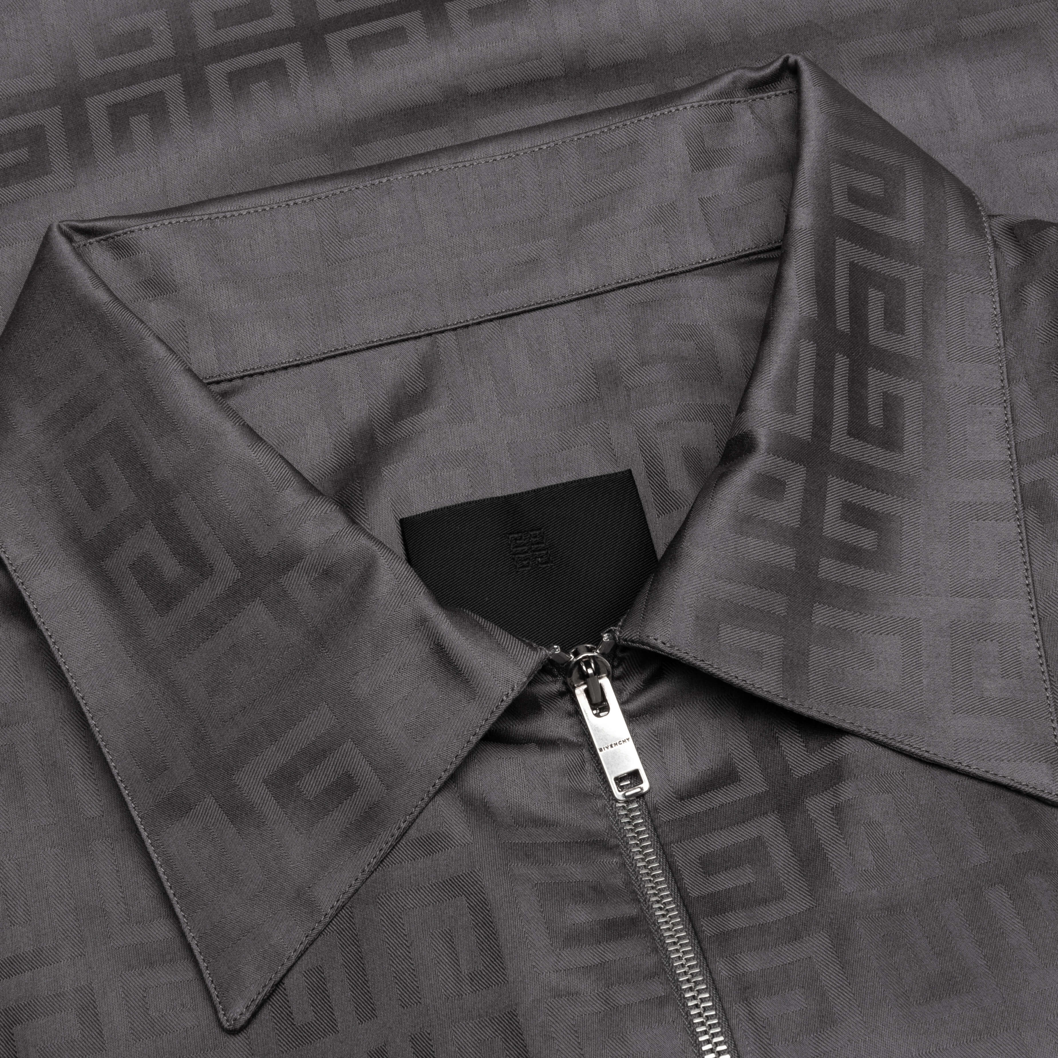 Short Sleeves Boxy Fit Zipped Shirt - Titanium - Image 3