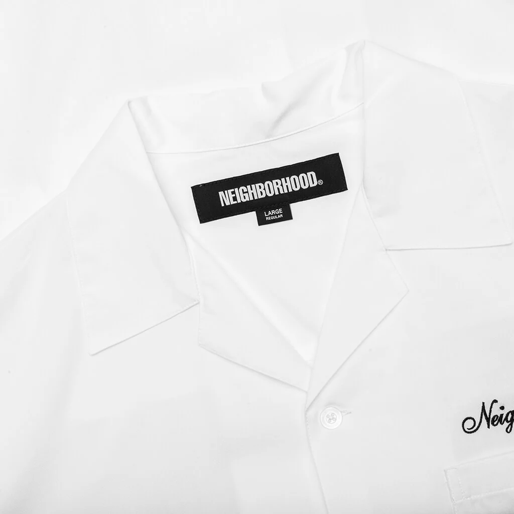 Solid Color Hawaiian S/S Shirt - White - Image 3