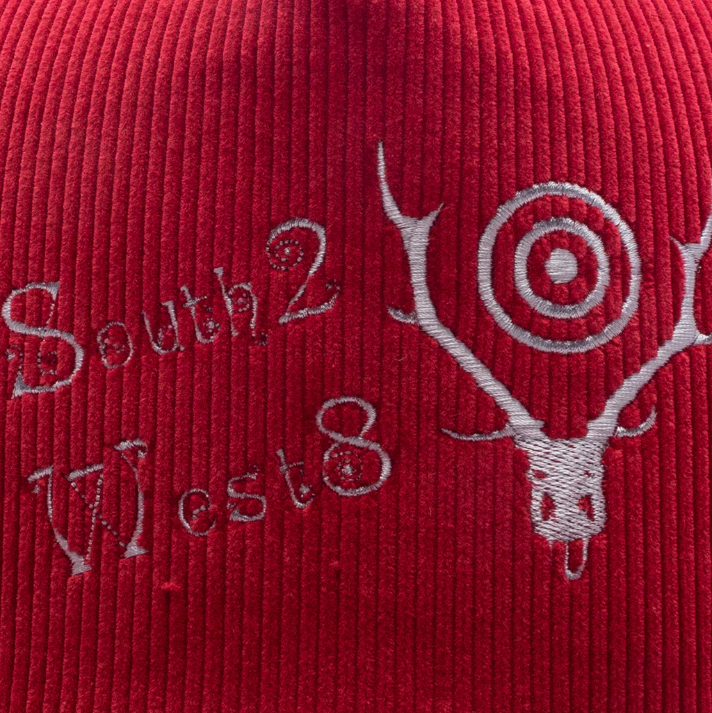 Corduroy Trucker Cap - Red - Image 4
