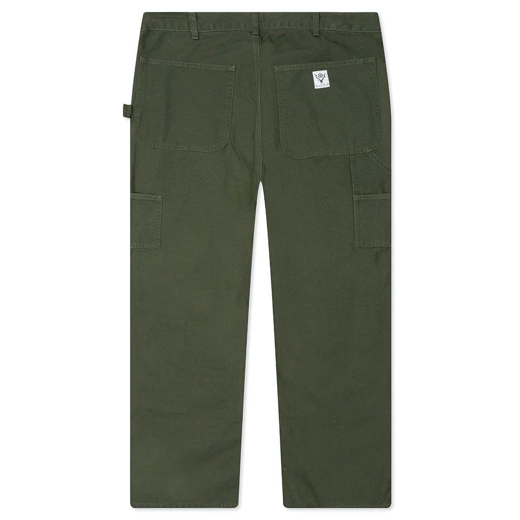 Cotton Canvas Painter Pant - Moss Green - Image 2