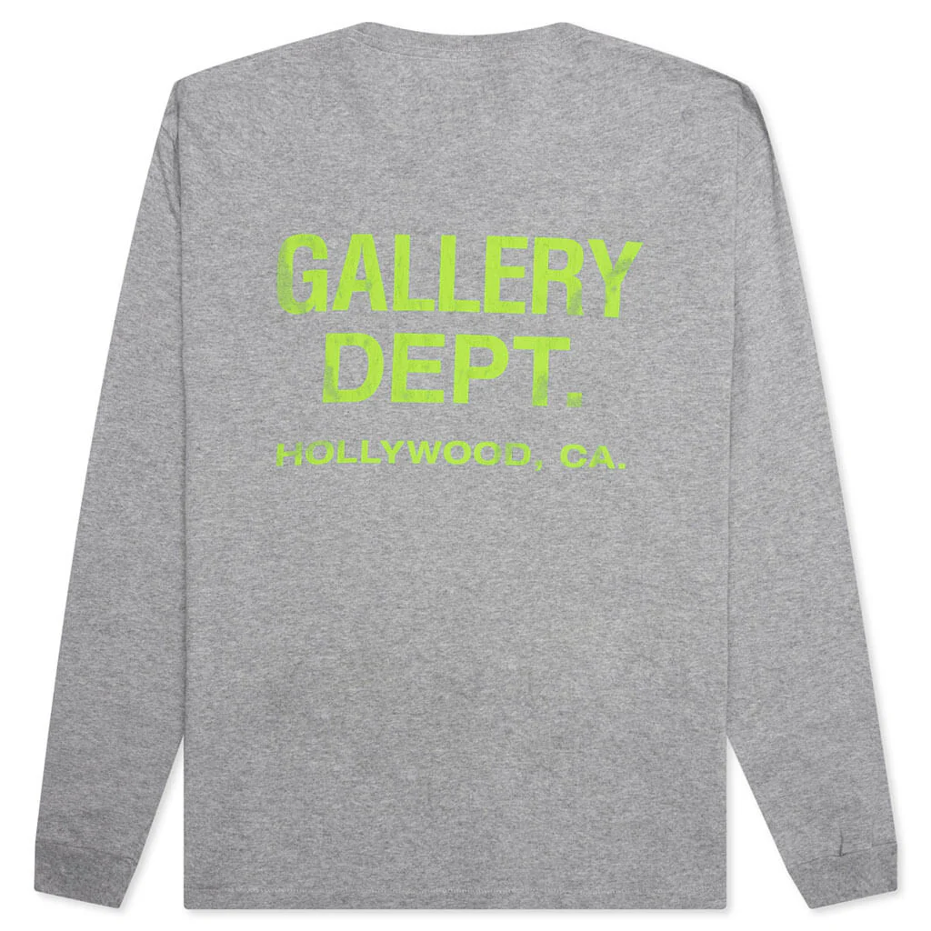 Souvenir L/S Tee - Heather Grey - Image 2