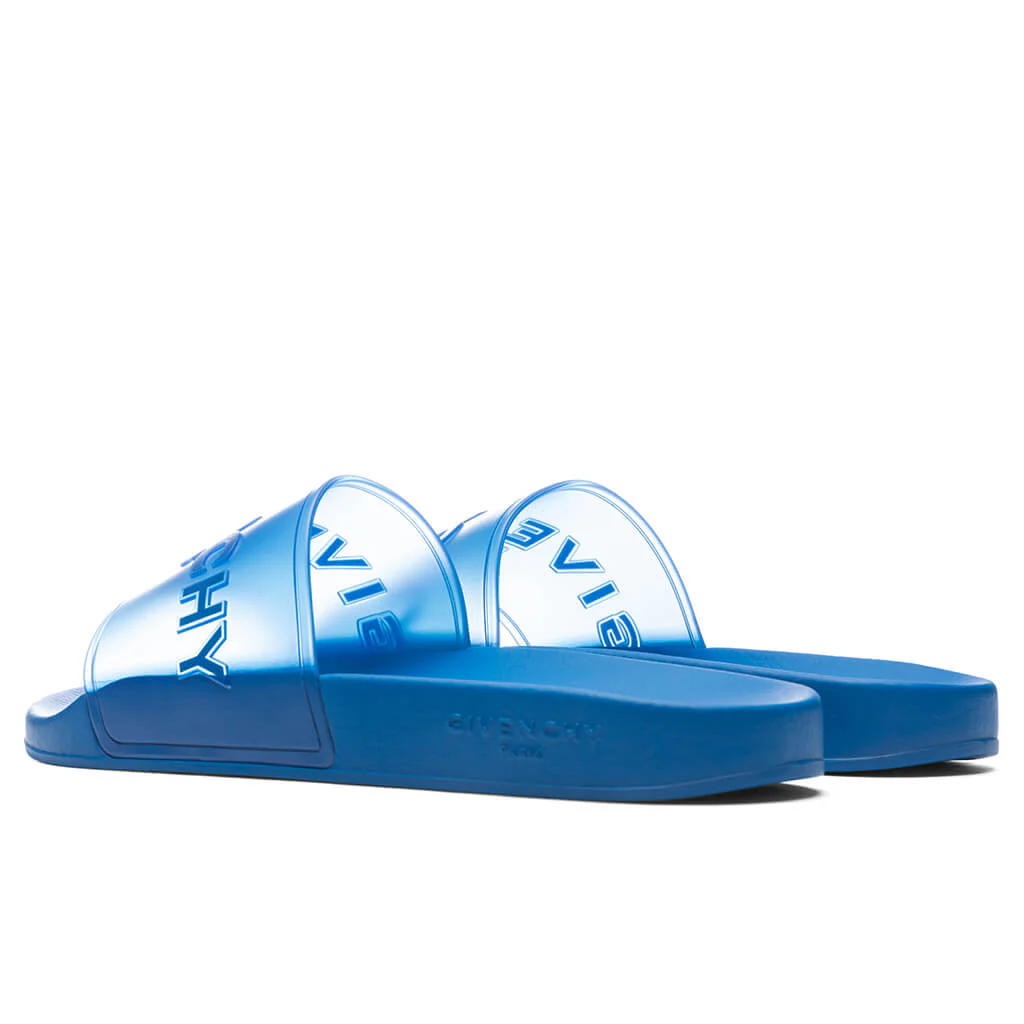 Slide Flat Sandals - Bright Blue - Image 4