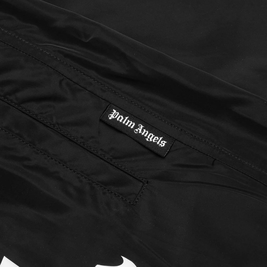 Curved Logo Swim Short - Black/White - Image 4