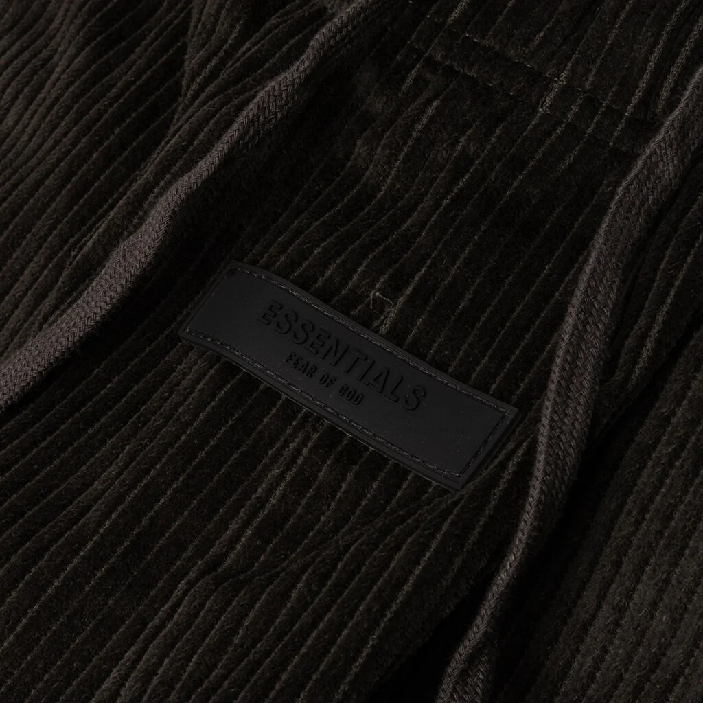 Women's Relaxed Corduroy Trouser - Off Black - Image 3