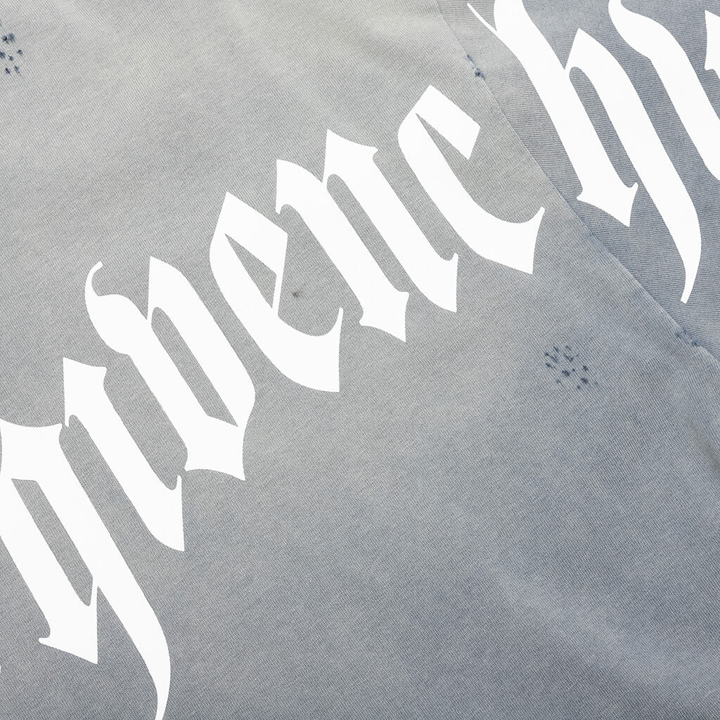 Distressed Logo T-Shirt - Military Blue - Image 3