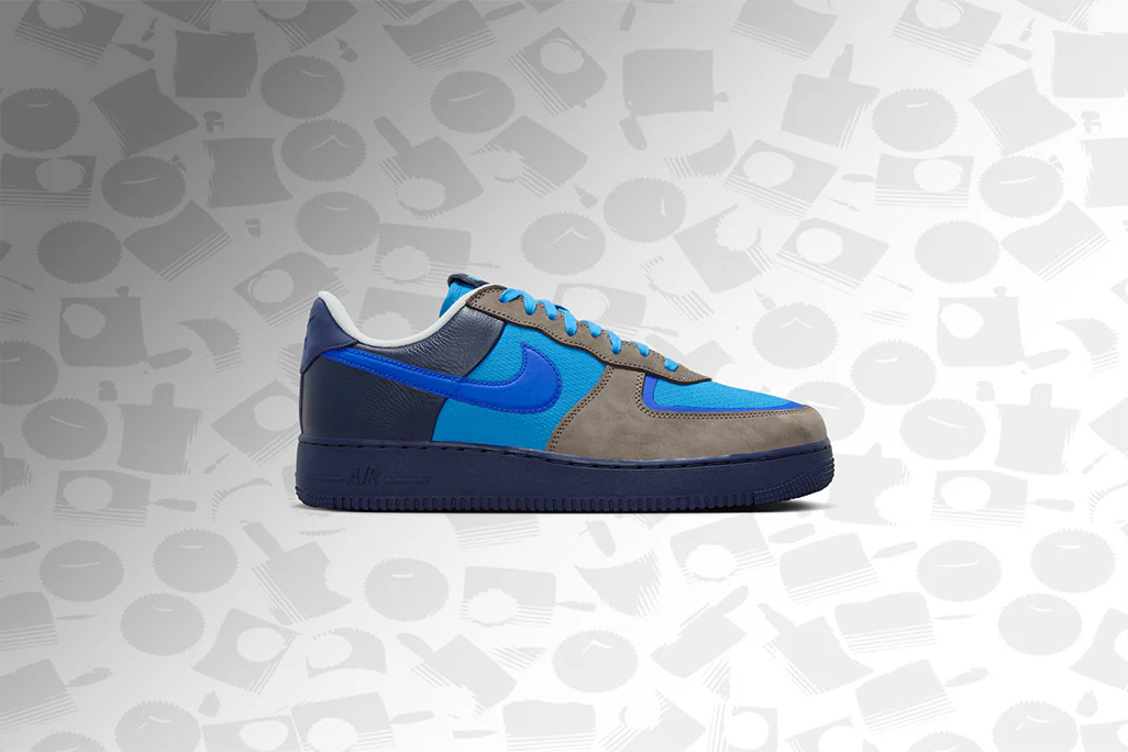 Nike x Stash Air Force 1 Low - Soft Grey/Varsity Royal/Harbor Blue - Image 5