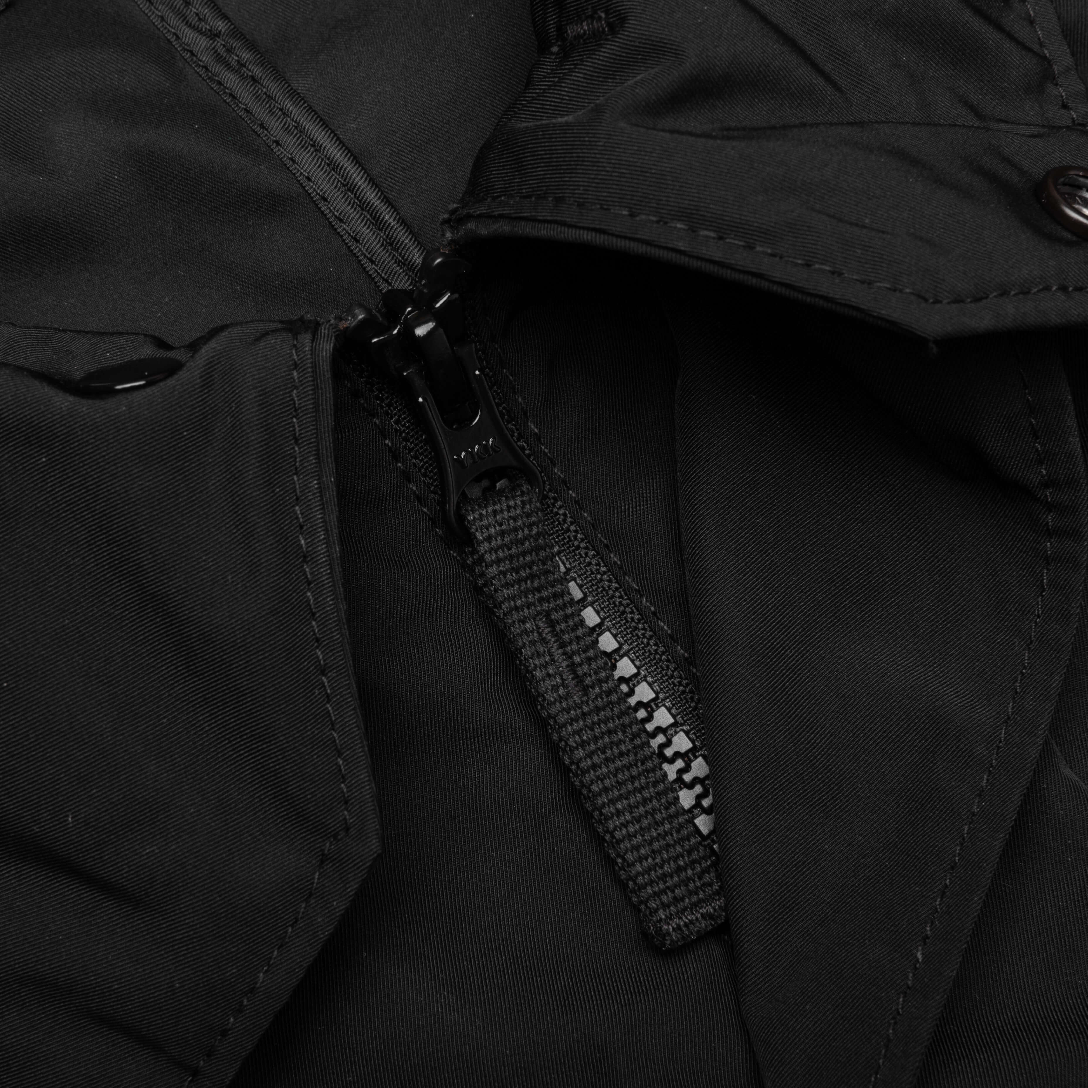 Micro Twill Hooded Jacket - Black - Image 3