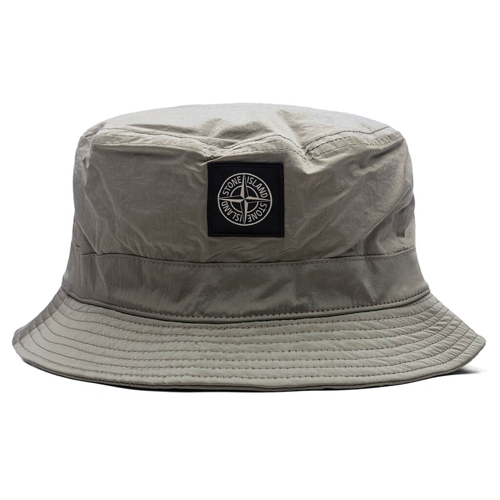 Nylon Metal Bucket Hat - Natural Beige