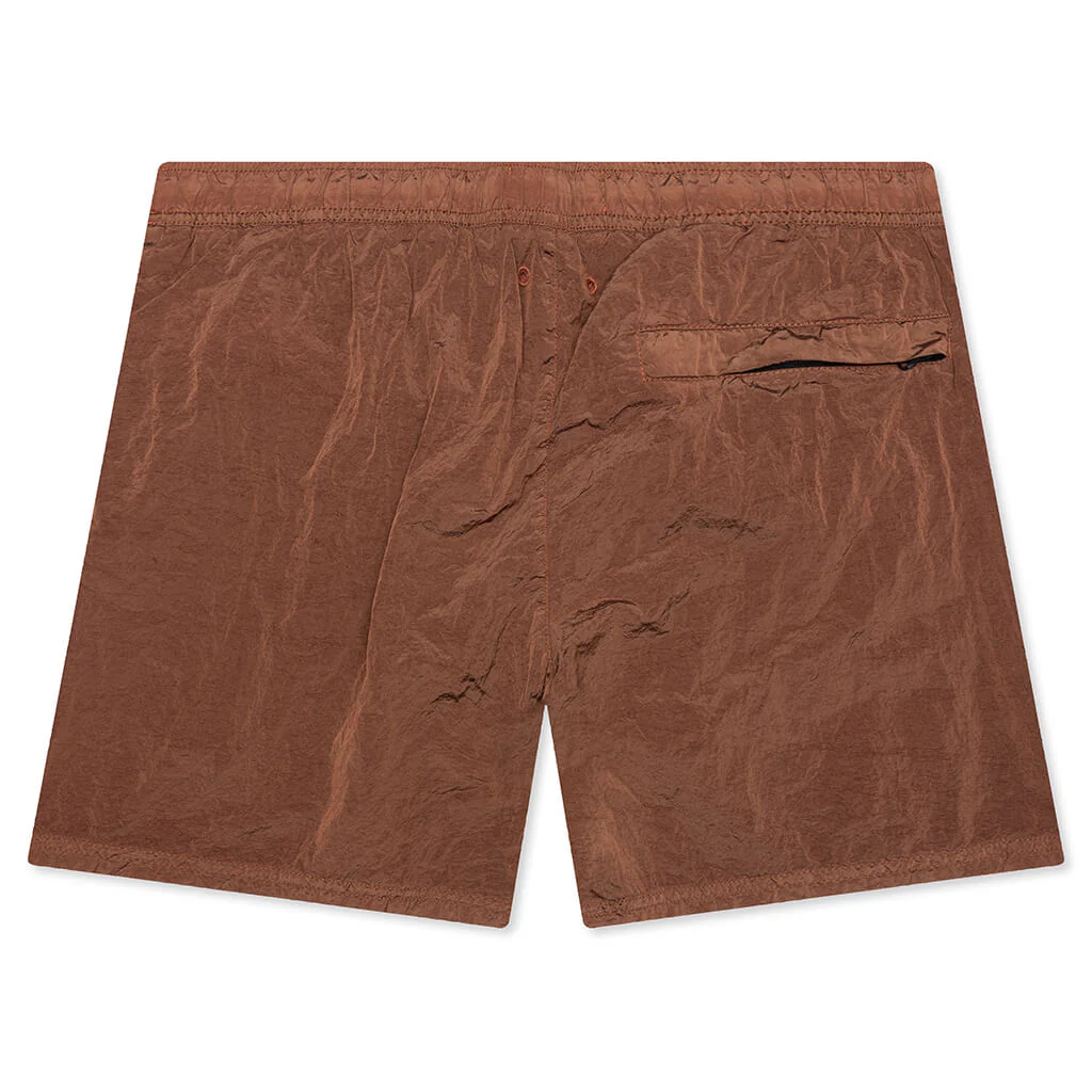 Nylon Metal Regular Fit Shorts - Rust - Image 2