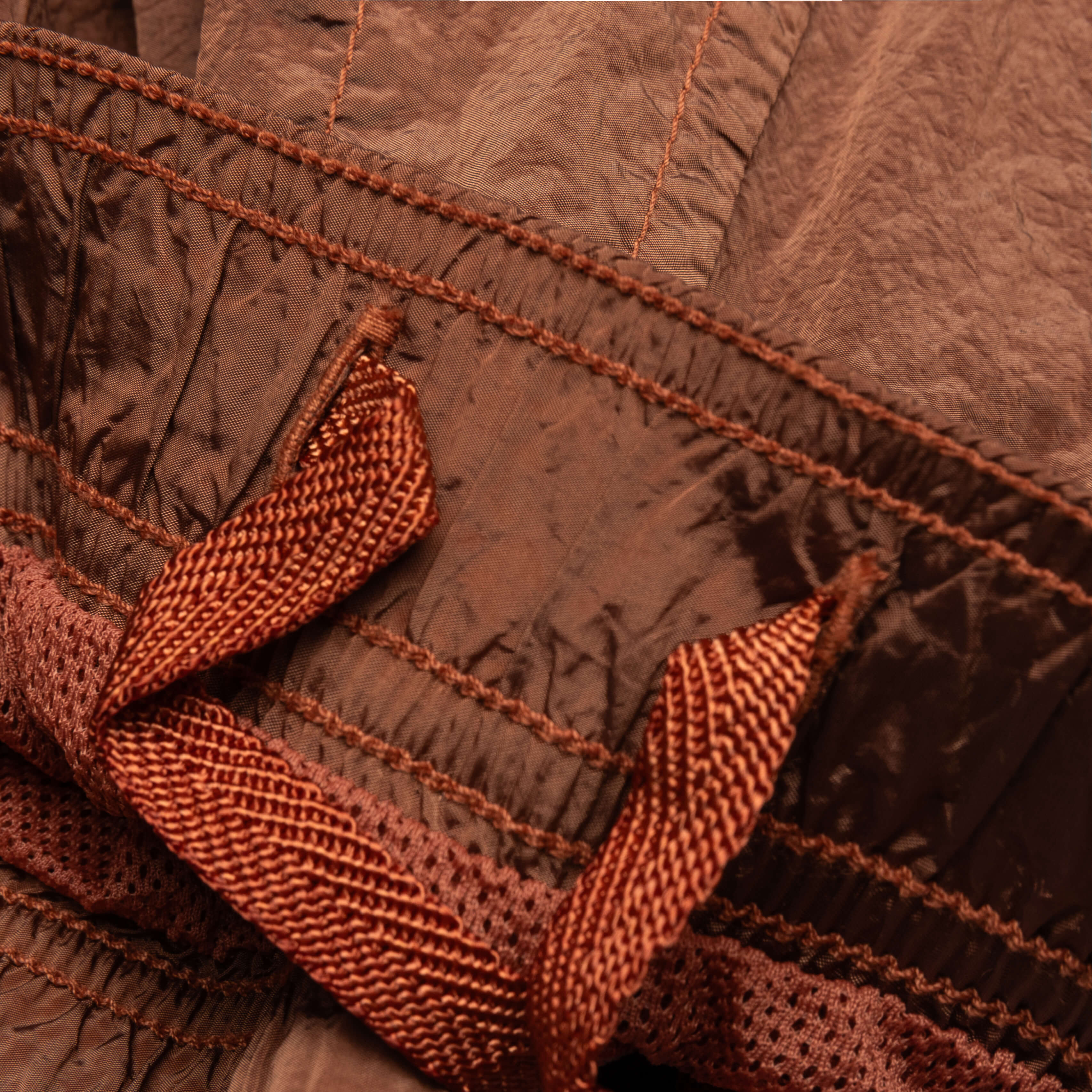 Nylon Metal Regular Fit Shorts - Rust - Image 3