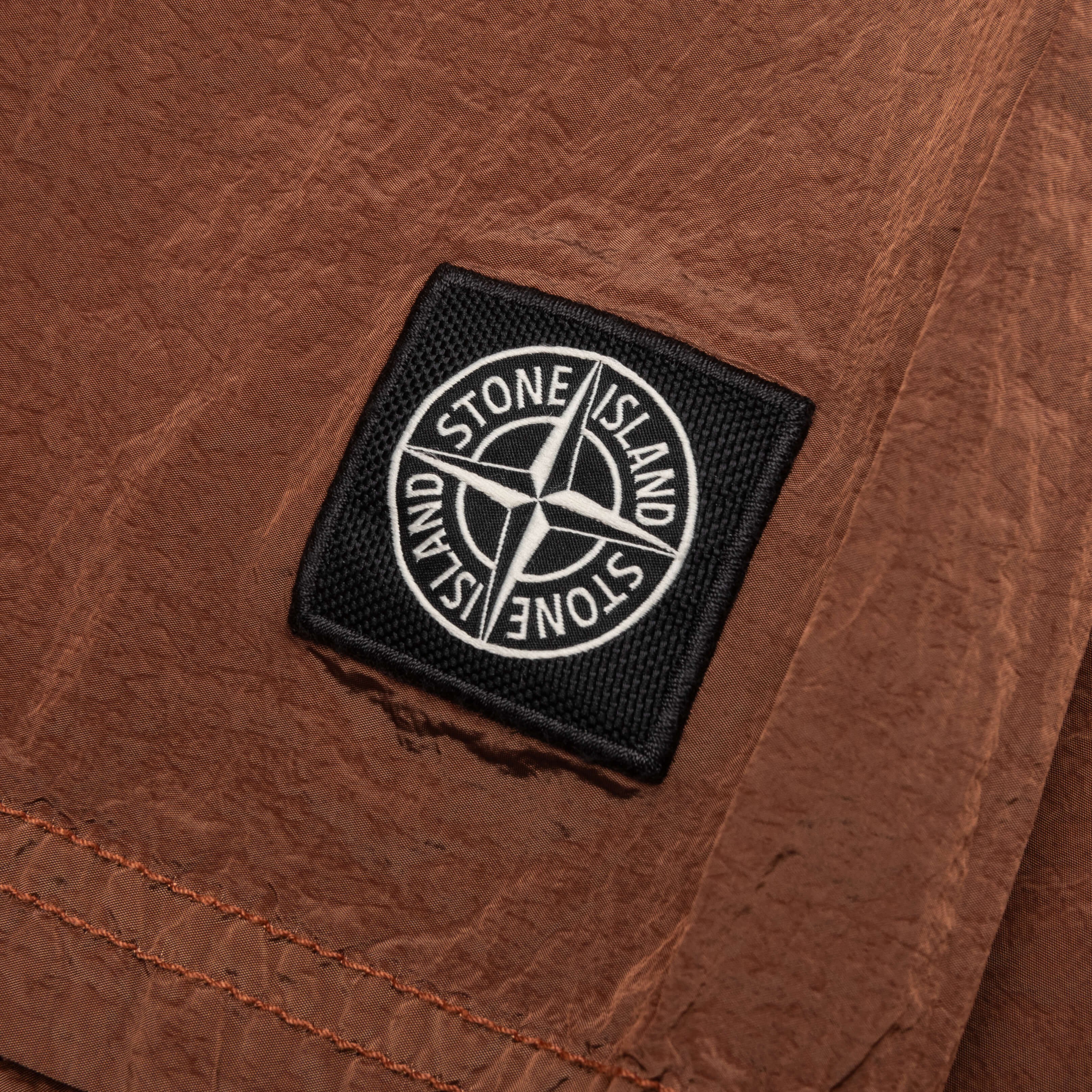 Nylon Metal Regular Fit Shorts - Rust - Image 4