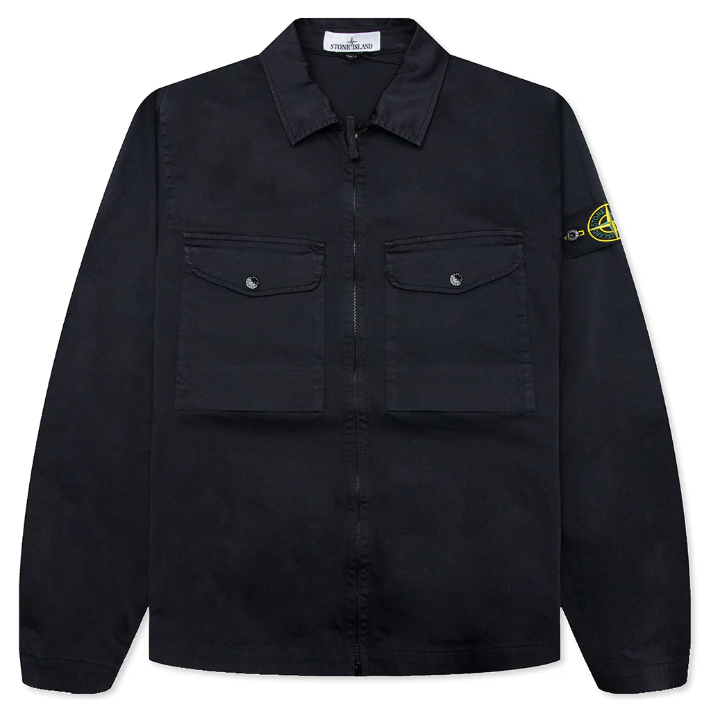 Regular Fit Overshirt - Navy Blue