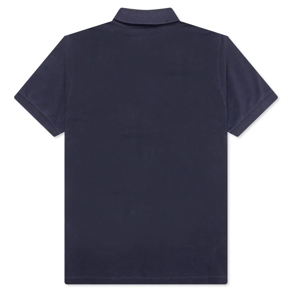 Short-Sleeve Polo - Navy Blue - Image 2