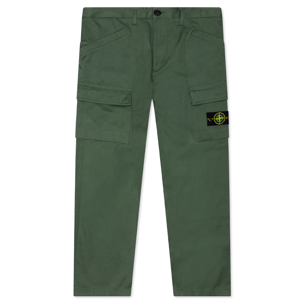 Straight Fit Cargo Pants - Olive Green