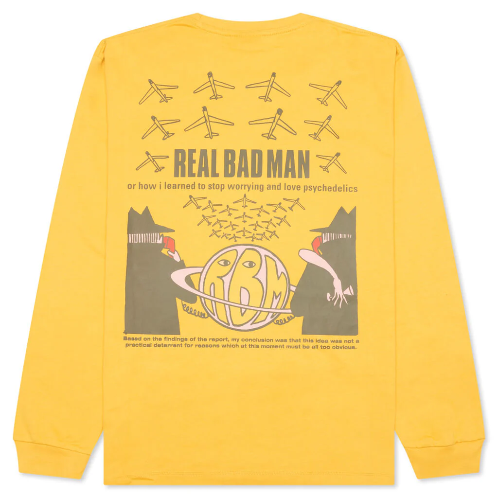 Stop Worrying L/S Tee - Mustard - Image 2