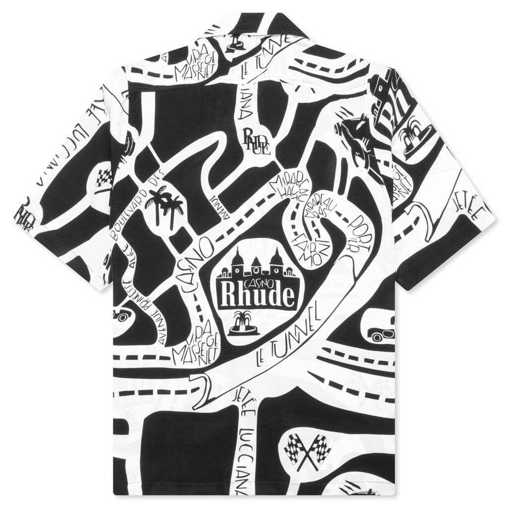 Strada Silk Shirt - Black/White - Image 2