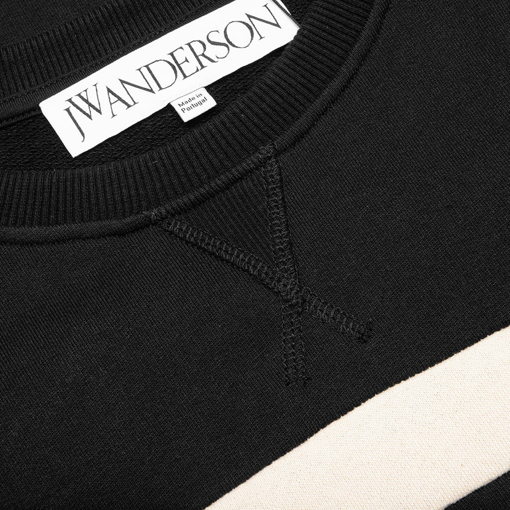 Stripe Sweatshirt - Black/Natural - Image 3