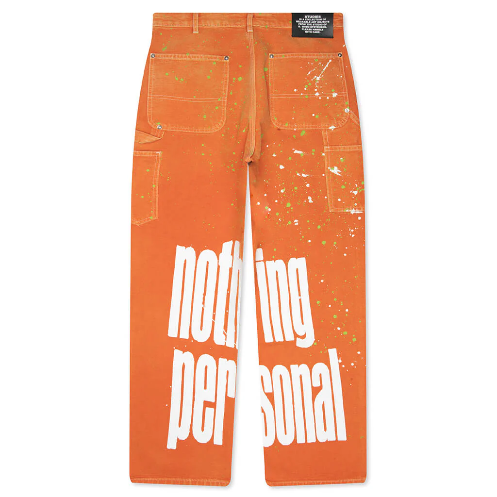 Nothing Personal Double Knee Jeans - Orange - Image 2