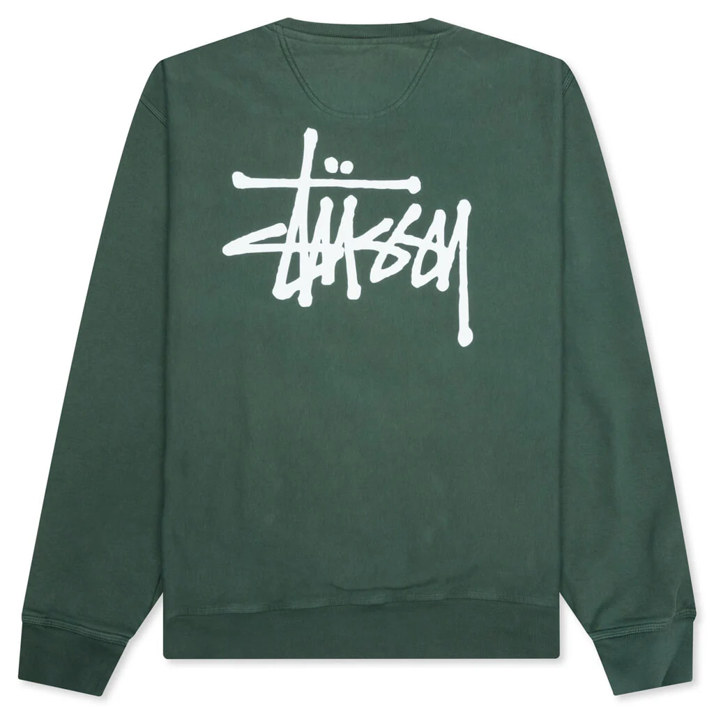 Basic Stussy Pigment Dyed Crew - Forest - Image 2