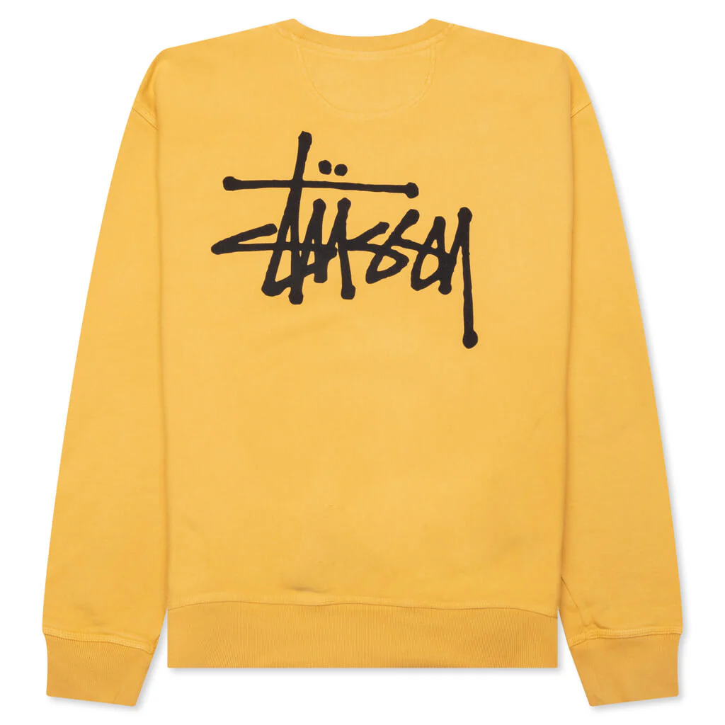 Basic Stussy Pigment Dyed Crew - Honey - Image 2
