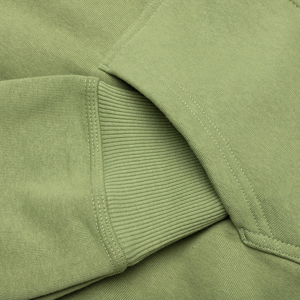 Basic Stussy Zip Hoodie - Moss - Image 4