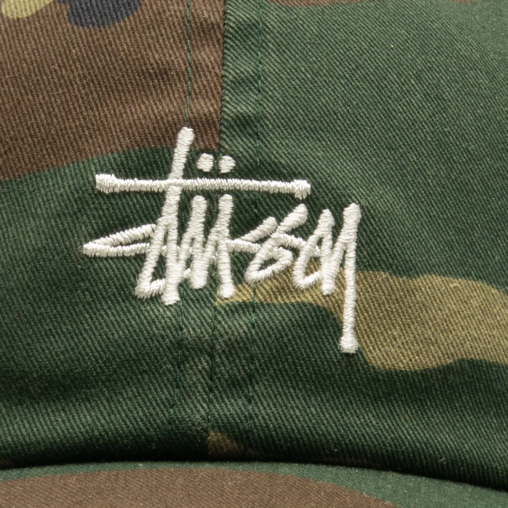 Basic Washed Low Pro Cap - Woodland Camo - Image 2