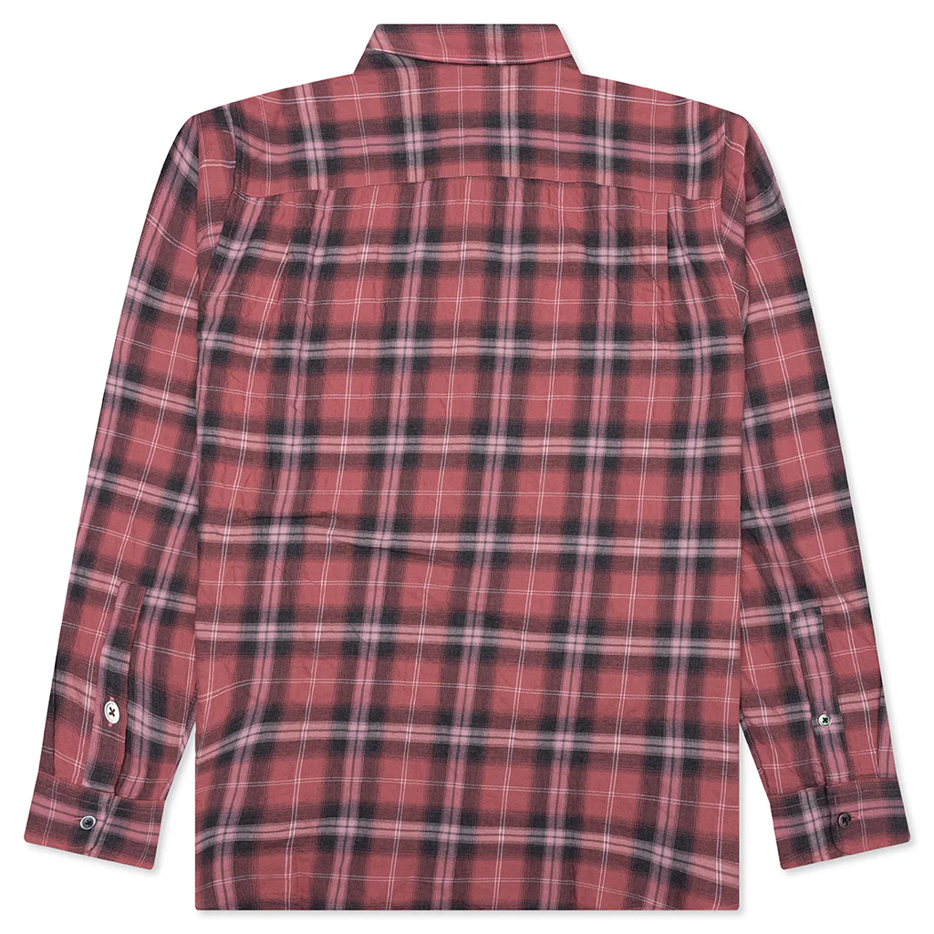 Beach Plaid Shirt - Red - Image 2