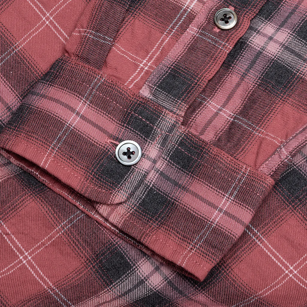 Beach Plaid Shirt - Red - Image 5