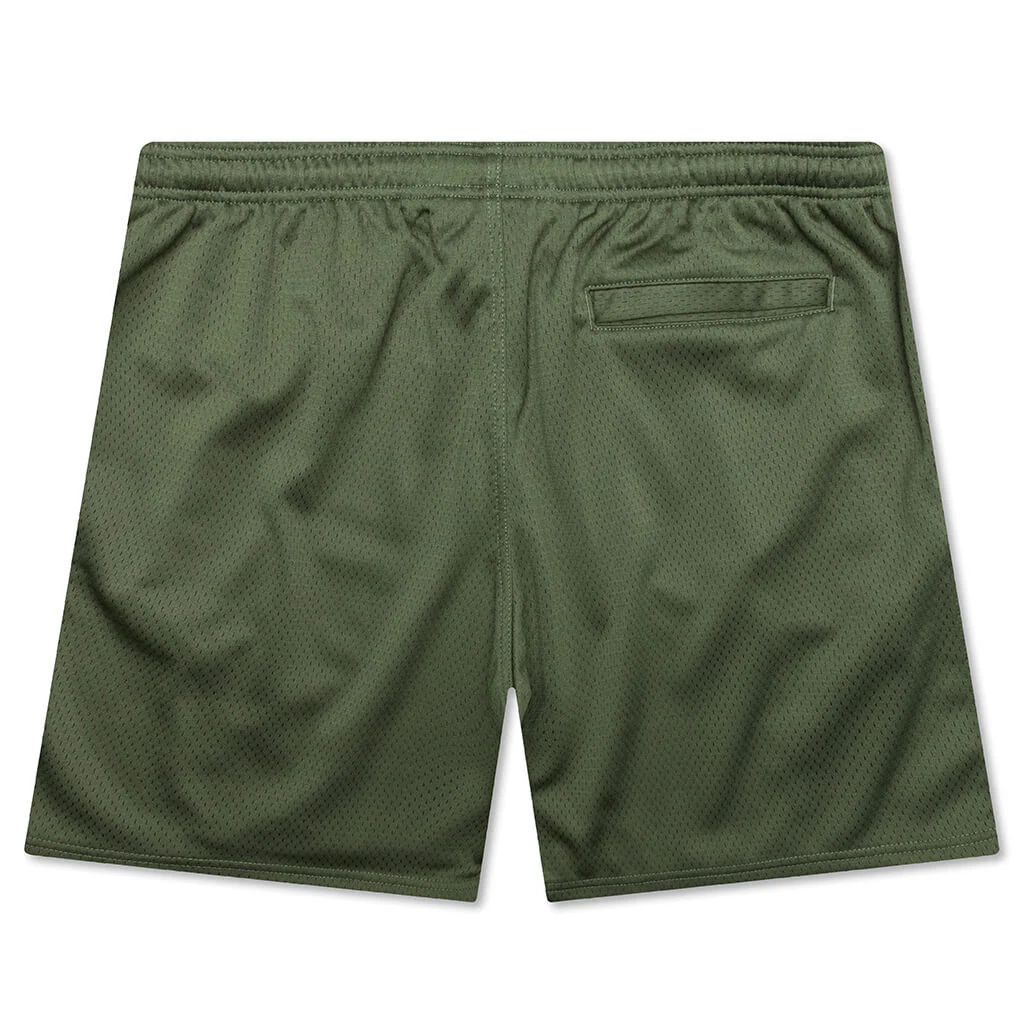 Big Basic Mesh Short - Olive - Image 2