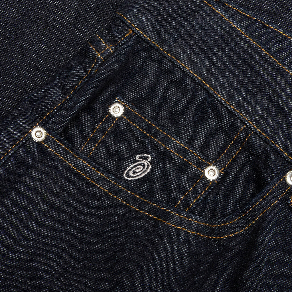 Big Ol Denim Shorts- Rinsed Indigo - Image 4