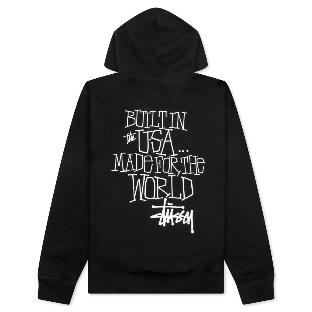 Built In Usa Hoodie - Black - Image 2