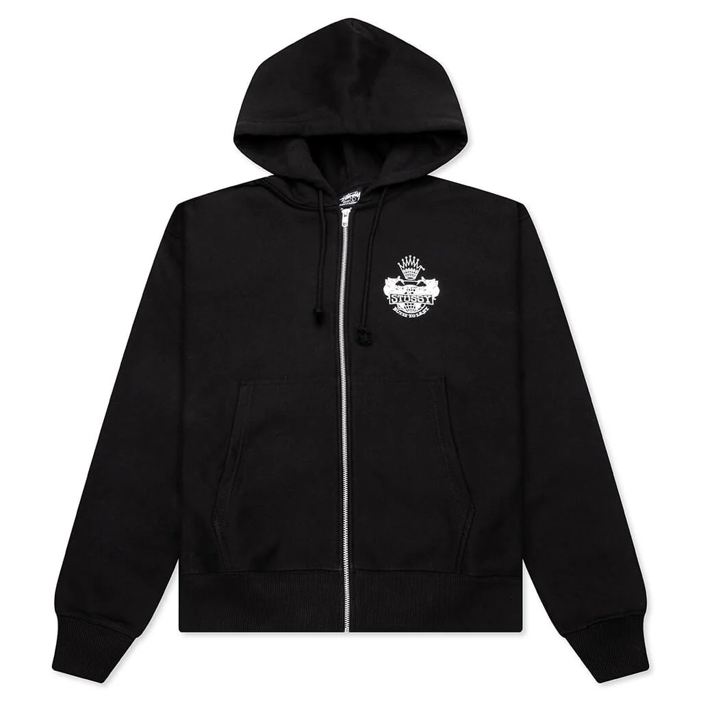 Built To Last Zip Hoodie - Black