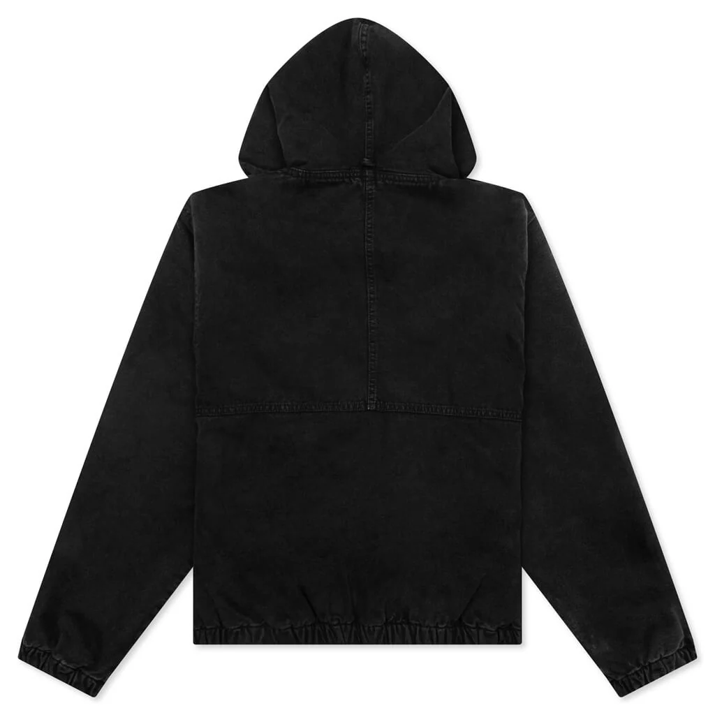 Canvas Insulated Work Jacket - Black - Image 2