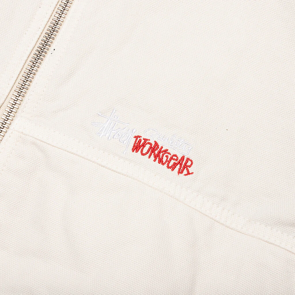 Canvas Insulated Work Jacket - Bone - Image 4