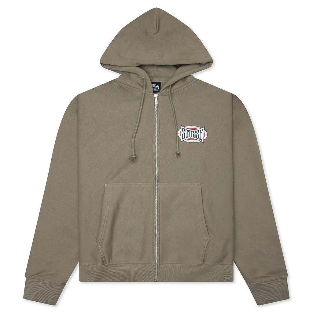Champion Oval Zip Hoodie - Army